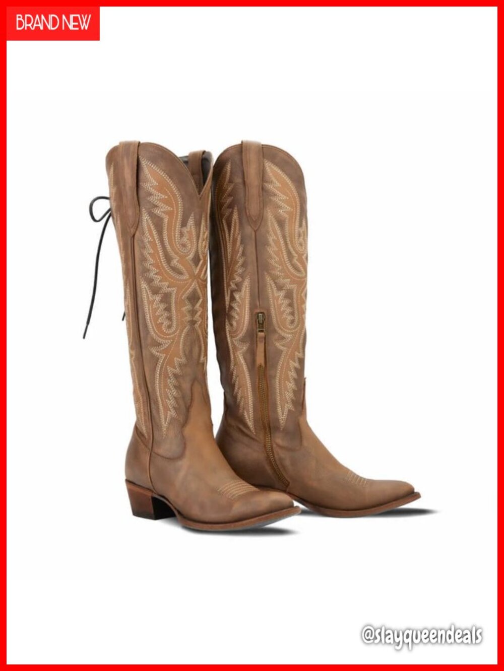 Women's Over the Knee Cowboy Boots Adjustable Thigh High Western Boots